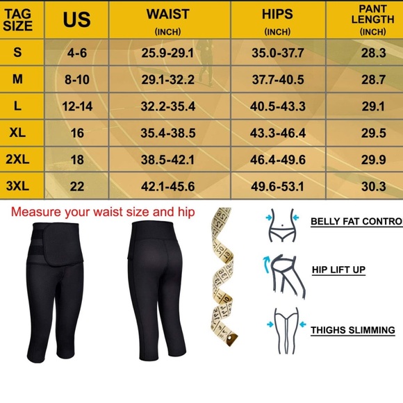 Capris High Waist Tummy Control Sweat Thighs for Weight Loss - Picture 6 of 6